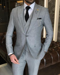 ITALIAN FIT MEN'S ASH GREY SUIT BY ITALIAN VEGA® (3-Piece)