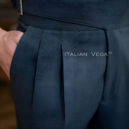Elephant Grey Classic Buckle Formal Gurkha Pants by ITALIAN VEGA®