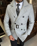 Arctic Ash grey Double Breasted Over Coat by ITALIAN VEGA® (Winter Special)