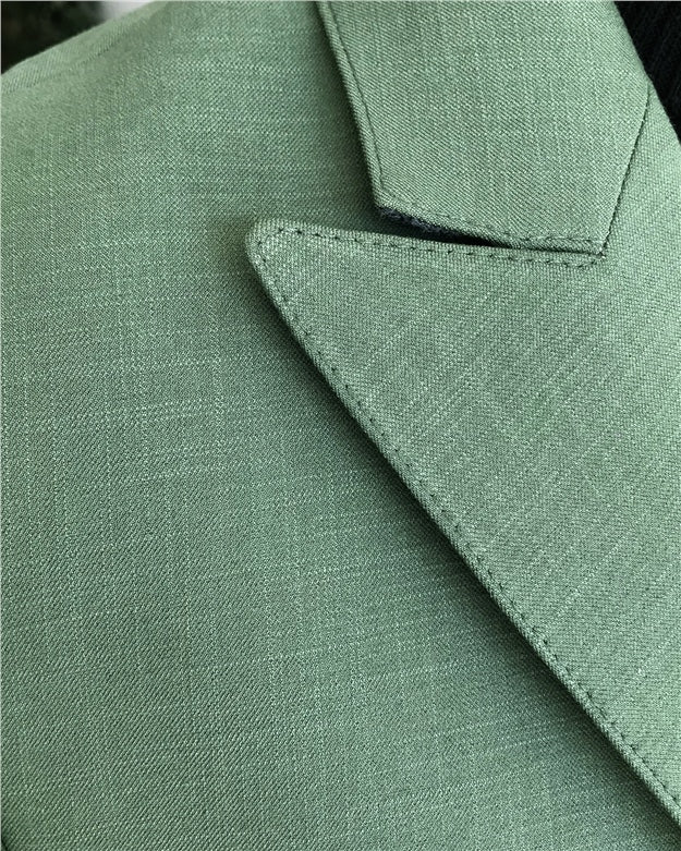 Green Double Breasted One Piece Blazer by ITALIAN VEGA®