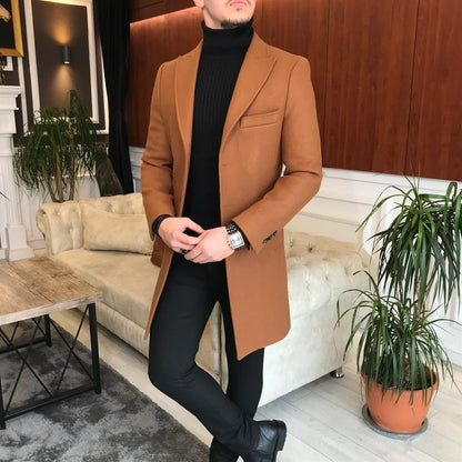 Charleston Tan Wool Blend Over Coat by Italian Vega® (Winter Special)
