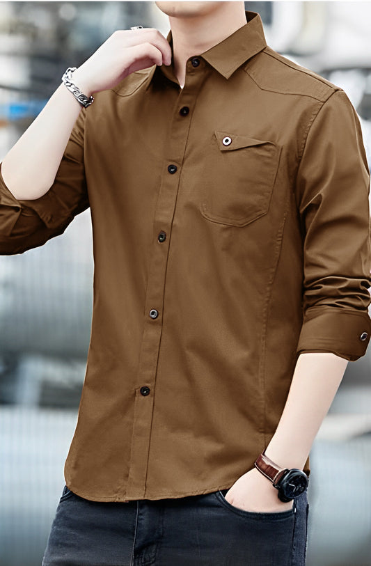 Italian Style Premium RFD Brown Shirt by Italian Vega®