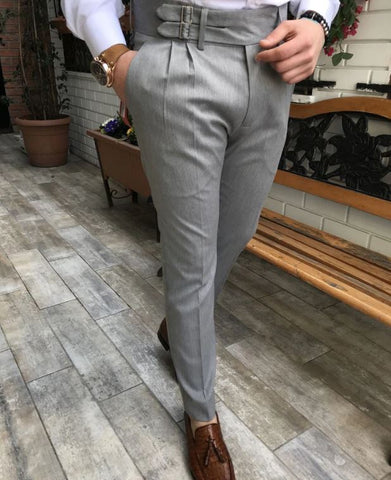BOSS  Cropped regularfit trousers in Italian stretch virgin wool