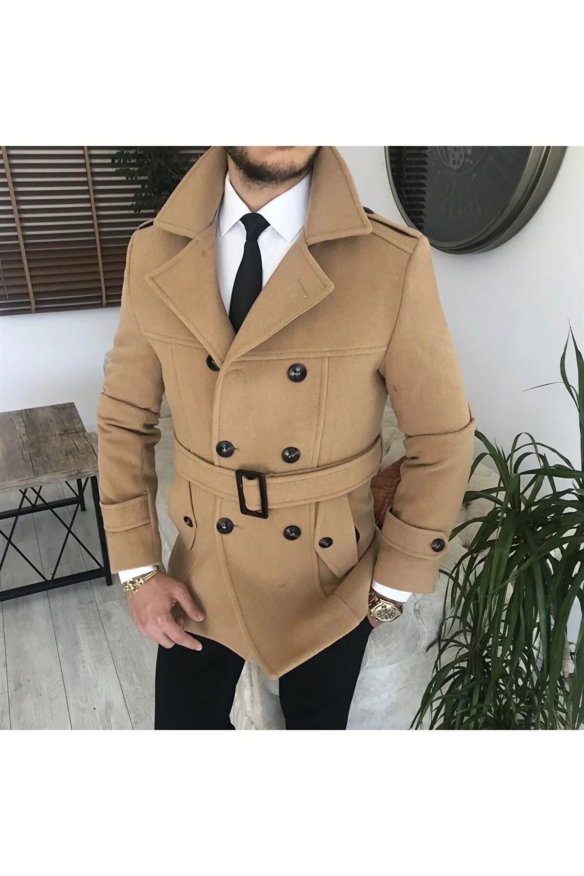 Arctic Camel Double Breasted Coat by ITALIAN VEGA®