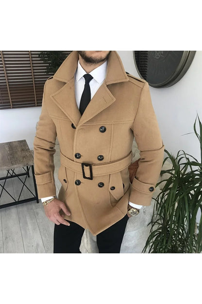 Arctic Camel Double Breasted Over Coat by ITALIAN VEGA® (Winter Special)