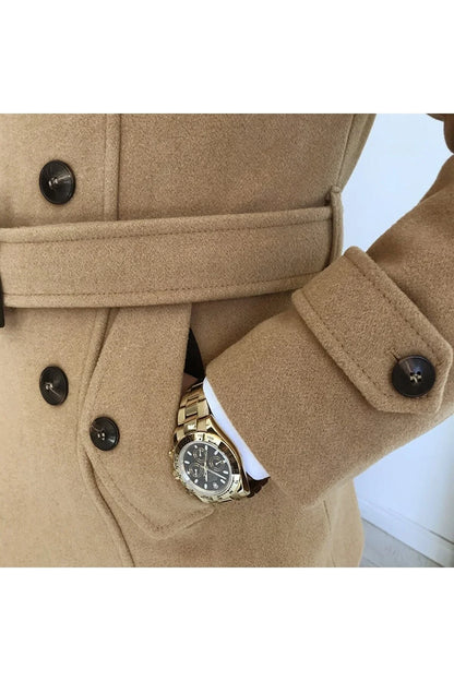 Arctic Camel Double Breasted Over Coat by ITALIAN VEGA® (Winter Special)