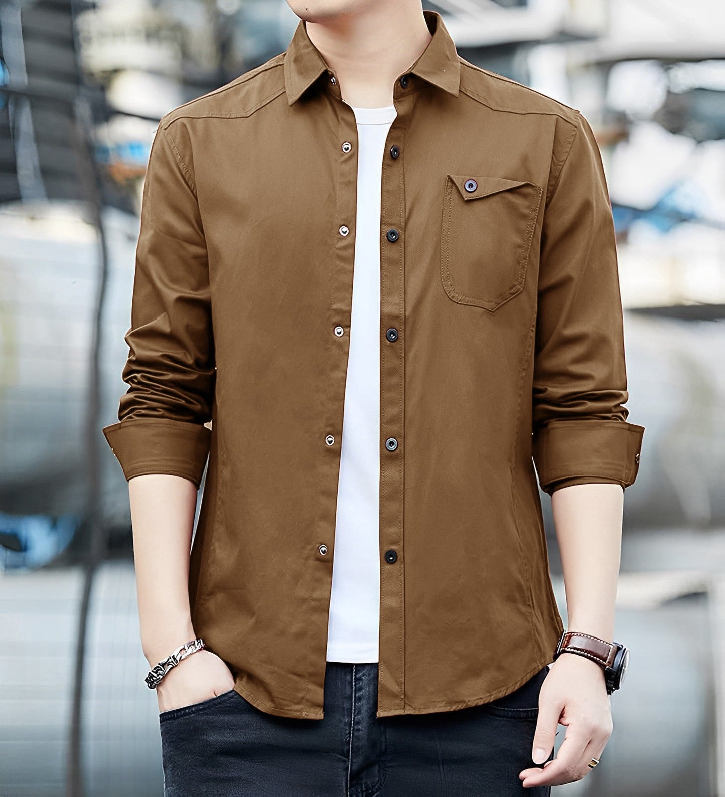 Italian Style Premium RFD Brown Shirt by Italian Vega®