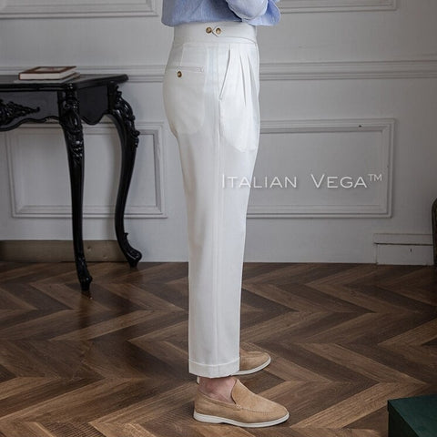 Italian cocoa linen trouser - THRIFTWARES VINTAGE