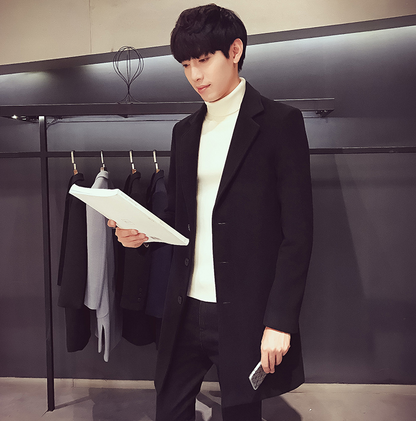 Black Wool and Blends Trench Over Coat by ITALIAN VEGA® (Winter Special)