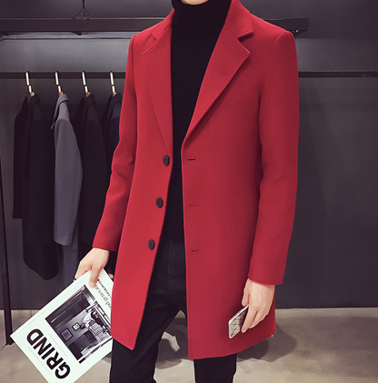 Wine Wool and Blends Trench Over Coat by ITALIAN VEGA® (Winter Special)