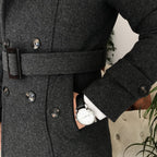 Arctic Charcoal Double Breasted Over Coat by ITALIAN VEGA® (Winter Special)