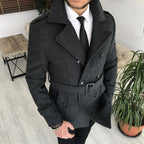 Arctic Charcoal Double Breasted Over Coat by ITALIAN VEGA® (Winter Special)