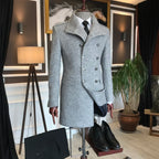 Alaska Ash Grey Double Breasted Over Coat by ITALIAN VEGA® (Winter Special)