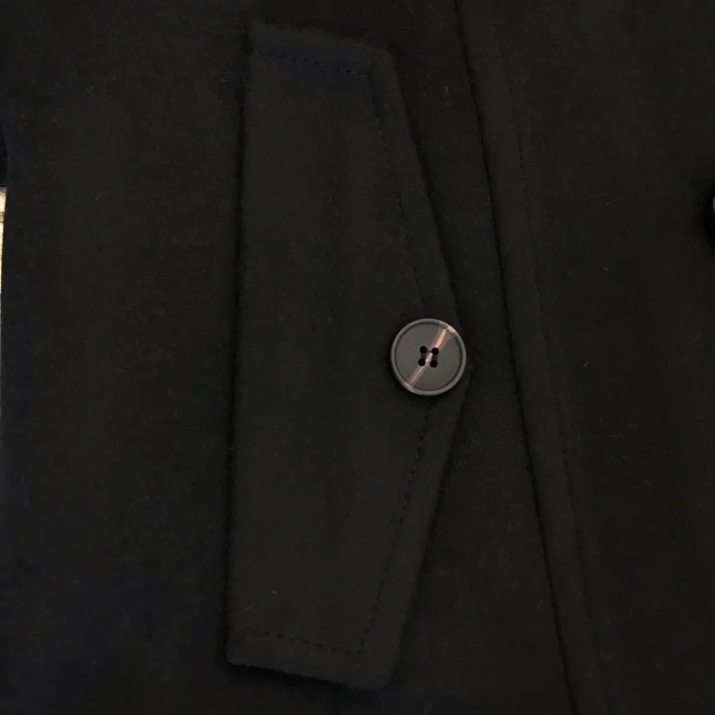 Mens Fitted Real Leather Blazer Reefer Jacket Single Breasted Gents Coat  Black | eBay
