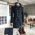 Alaska Dark Blue Double Breasted Over Coat by ITALIAN VEGA® (Winter Special)