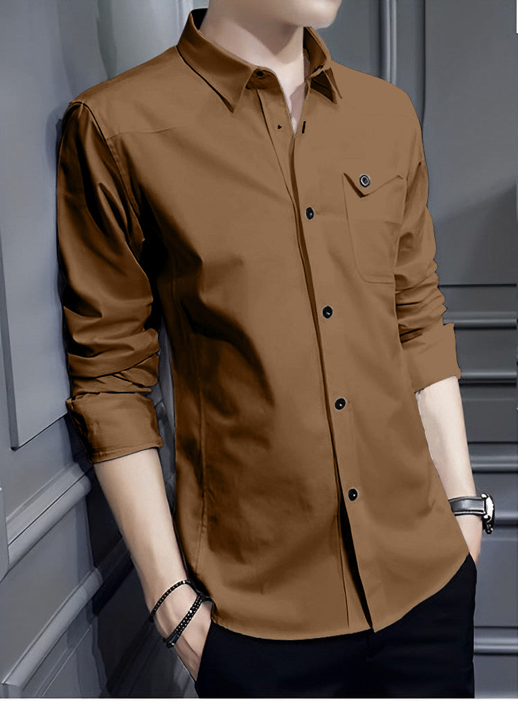 Italian Style Premium RFD Brown Shirt by Italian Vega®