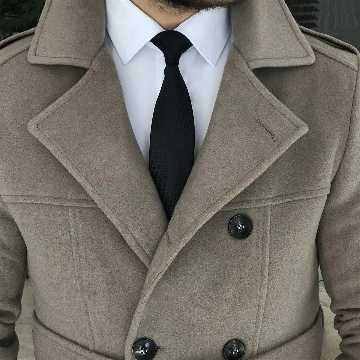 Arctic Vizon Winter Woolen Double Breasted Men's Over Coat by Arctic Vizon Winter Woolen Double Breasted Men's Over Coat by